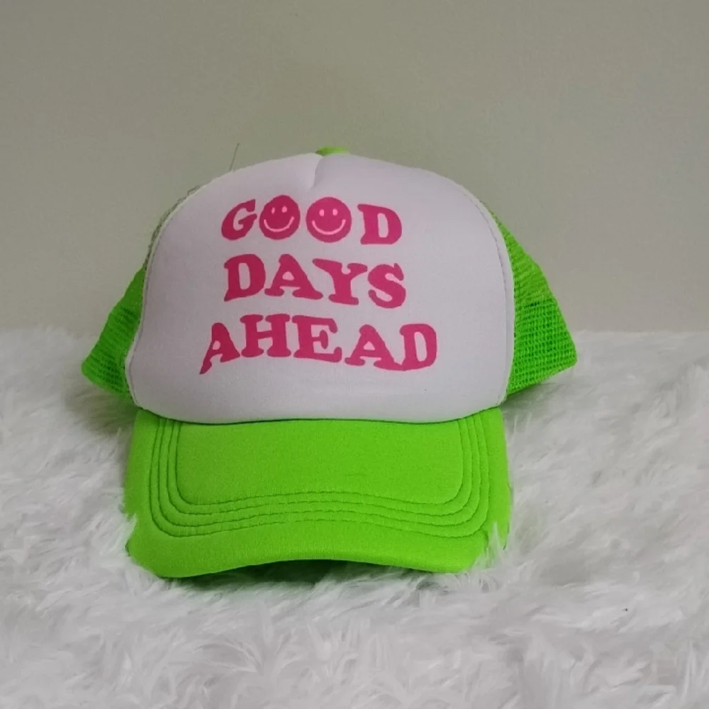 *NWOT Neon Green Pink & White 